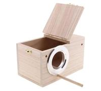 Nido de Madera para pájaros Jaula Nido for Loros, agapornis de Madera, Herramientas for el hogar, Casas for pájaros for jardín(M)