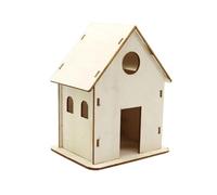 Nido de Madera para pájaros Kit de casa pájaros Madera for Hacer uno Mismo: Proyecto artesanía Troncos sin terminar con Pintura, Manualidades, Nido pájaro Grafiti for niños y niñas(Color 1)