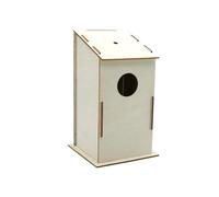 Nido de Madera para pájaros Kit de casa pájaros Madera for Hacer uno Mismo: Proyecto artesanía Troncos sin terminar con Pintura, Manualidades, Nido pájaro Grafiti for niños y niñas(Color 6)