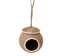 Nido de pájaro, Casa Nido for pájaros, pequeña Mascota, Loro, hámster, casa de cáscara Coco, Colgante, Hamaca, Juguete for Masticar, for Loros y, Jaula B(B)