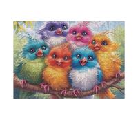 Nido de pájaro crías de Loros Rompecabezas 300 Piezas Cartón Grueso para Coleccionistas Animal Mascota Noches De Cita Mejora Concentración Ocio En Casa Regalo Reyes Magos 300 PCS