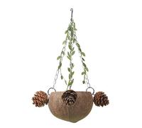 Nido de pájaro de coco natural, hecho a mano, para cacatúa, loros y tortolitos, anidaciones, conchas