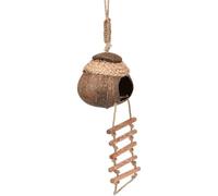 Nido de pájaro duradero en forma de coco para pájaros pequeños y loros