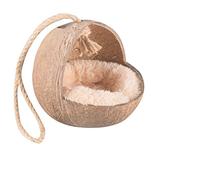 Nido de pájaro, Hamaca for hámster, Jaula pequeña de Coco for Mascotas, for, cobaya, Ardilla, casa Madera(C)