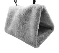 Nido de pájaro, Jaula Triangular Colgante for casa, Nido, Cama, Hamaca cálida de Felpa for Mascotas, Plegable, Suministros Seguridad, Color Rosa, L(Gray,L)