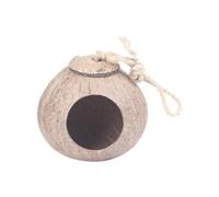Nido de pájaros de concha de coco para jardín, jaula para mascotas, hábitat para periquitos, aletas, nido de hámster