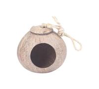 Nido de pájaros de concha de coco para jardín, jaula para mascotas, hábitat para periquitos, pinzones, nido de hámster
