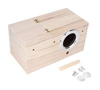 Nido de pájaros de Madera Duradero Casa de pájaros Naturales Cockatiels Caja de cría de pájaros para Dove Sparrow Animal pequeño