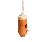 Nido de pájaros de madera natural para loros, adorno de jardín para colgar al aire libre, casa de pájaros para hámster, cobayas, pájaros, casas, hábitats