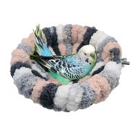 Nido de pájaros para todas las estaciones, nido de jaula para loros, periquitos, tortolitos, cacatúas, periquitos, conures, cuáqueros, pájaros pequeños y medianos (grande, rosa)
