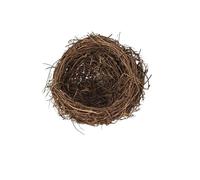 Nido de ratán para pájaros, decoración natural tejida a mano para el hogar, jardín, Pascua (12 cm)