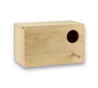 Nido horizontal de madera para periquitos ingleses - Modelo: Puerta Superior Izquierda