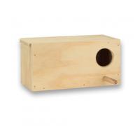 Nido horizontal de madera para periquitos - Modelo: Puerta Izquierda