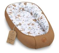 Nido para Bebé Recién Nacido - Reductor de Cuna acolchado en Algodón | Suave y transpirable con tejido gofre - acogedor y mullido para Moisés Cochecito Cama Viaje 50x90cm Ciervo Marrón
