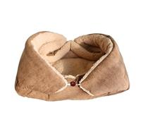 Nido para gatos - Cojín cálido de doble cara para mascotas con diseño plegable, alfombra de cama suave para perros para un sueño cómodo, tejido transpirable con funda lavable, lugar de descanso