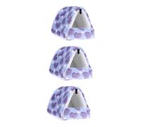 Nido para Mascotas pequeñas 3 uds Cama for Mascotas casa Conejillos de Indias Cama de Guinea Mascota pequeña Nido for Hamsters Animales pequeños casa hámster Nido cálido hámster
