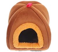 Nido para Mascotas pequeñas 3 uds pequeño Nido for Mascotas Conejillo de Indias escondite Loro Cama for Dormir Conejo Cama casa for hámster Chinchilla Cama cálida pájaro N(Brown)