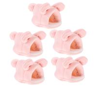 Nido para Mascotas pequeñas 5 uds Nido for Hamsters Animal PEQUEÑO Casas hábitats cómodo Nido de Conejillo de Indias Rata Casa de Felpa Encantadora Cama for Mascotas Guin