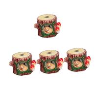 Nido para Mascotas pequeñas Nido de hámster for hámster, tocón de árbol, Parque Infantil de cerámica, Oculta for Mascotas, jaulas for hámster, 2 uds.(Ax4pcs)