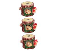 Nido para Mascotas pequeñas Nido de hámster for hámster, tocón de árbol, Parque Infantil de cerámica, Oculta for Mascotas, jaulas for hámster, 2 uds.(Ax3pcs)