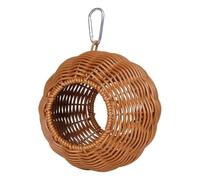 Nido Per Uccelli In Finto Sospeso, Casetta Per Pappagalli Rattan Sospesa, Nido Pappagalli In Finto Rattan, Parrocchetto, Calopsitta