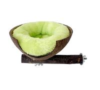 Nido seguro de coco para pájaros, lugar de descanso para pájaros pequeños, loros, periquitos, fácil de mantener, hábitats para mascotas, pájaros, cama, nido de tortolitos