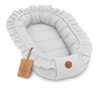 Nido suave y mullido para Bebé calentito portátil acogedor 90x50 cm | Arropador cómodo para Recién Nacido en Cuna Moisés Cochecito Habitación y Viaje suave mullido bonito regalo Algodón Grisáceo