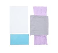 Nido túnel con Borla para pequeños Animales, casa Tubo escondite Desmontable para hámster, cobaya y Conejo, Refugio para Mascotas de Franela a Prueba de Viento con Alfombrilla (Gris+Morado)
