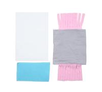 Nido túnel con Borla para pequeños Animales, casa Tubo escondite Desmontable para hámster, cobaya y Conejo, Refugio para Mascotas de Franela a Prueba de Viento con Alfombrilla (Gris y Polvo)