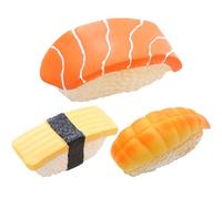 NIDONE 3 Piezas de Juguete para Perros de Sushi, simulación 3x1, Juguetes chirriantes de látex con Forma de Sushi para Perros, Juguete masticable Suave Lavable Resistente a Las mordeduras para pequeñ