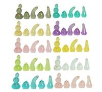 NIDONE 50 minipollos Que Brillan en la Oscuridad, Figuras de Animales de Resina Coloridas para Manualidades, decoración del salpicadero del Coche, Juego de escondite