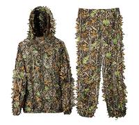 NIDONE Actualización de Ghillie Traje al Aire Libre 3D Vidas de Camuflaje liviano Ropa de Camuflaje de camufla