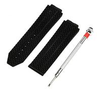 NIDONE Banda de reloj con un destornillador universal 0.94 pulgadas de reemplazo de silicona negra Banda a cuadros unisex Minimalista Correa