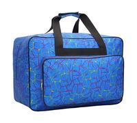 NIDONE Bolsa para máquina de Coser Estuche para máquina de Coser Azul de Gran Capacidad con asa Estuche de Transporte Multiusos de Nailon con Cremallera para internado, Viajes