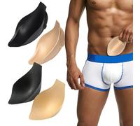 NIDONE Bulge Enhancer Hombres, 4 Piezas de Ropa Interior Que Mejora el Bulto de Esponja, Almohadilla Frontal Protectora Nadar Boxers Calzoncillos Tangas Pantalones Cortos