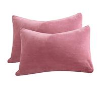 NIDONE Fundas de Almohada de Lana, Paquete de 2, 48 x 74 cm, Fundas de Almohada de Franela cálida para Invierno, de Suaves y acogedoras, de cojín de Terciopelo para decoración del