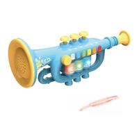 NIDONE Saxofón de Juguete, Volumen Ajustable, múltiples ritmos, Juguete de saxofón grabable con Efectos de luz y música, Educativo Interactivo para niños pequeños Principiantes, Azul