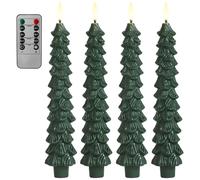 NIDONE Velas de árbol de Navidad sin llamas con 4pcs remotos 9.7 Flickering Christmas Árbol sin velas Flamamaming Battery Operated, con control remoto