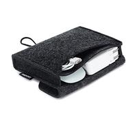 nidoo Bolsa de Almacenamiento Funda de Fieltro para Accesorios (ratón, teléfono móvil, Cables, SSD, HDD Enclosure, Banco de la energía y más) - 6.3 Inch, Gris Oscuro