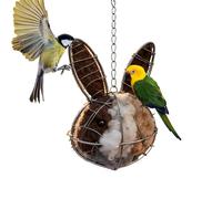 Nidos de colibríes - Resistente a la intemperie, rellenable, soporte de material de nidos de pájaros, para gorriones, currucas, exteriores, patio, jardín, primavera e invierno