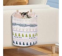 Nidos de dormir planeador de cama, bolsa de dormir transpirable con jaula colgante, espacio de descanso forrado suave para mascotas pequeñas que proporciona un ambiente cálido y seguro