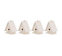 Nidos of The Platano Wooden Bird House Nests of The Cage for The Decor of The Garden Patio, juego de 4 adornos colgantes para pájaros al aire libre
