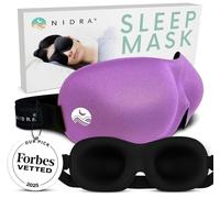 Nidra Antifaz contorneado para dormir de lado, ajuste a presión cero, protección ocular bloqueadora de luz para dormir y viajar, color morado, tamaño estándar