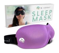 Nidra Antifaz contorneado para dormir de lado, ajuste a presión cero, protección ocular bloqueadora de luz para dormir y viajar, color morado, tamaño estándar