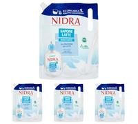 Nidra Jaboneras hidratante-líquido Eco recarga 1 l, jabón 1 nhídrico, 1 l Paquete de 4)