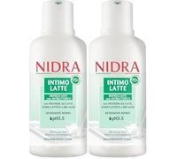 NIDRA | Limpiador íntimo refrescante con antibacteriano, con proteínas de la leche, ginecológicamente testado, Made in Italy, 500 ml (Paquete de 2)