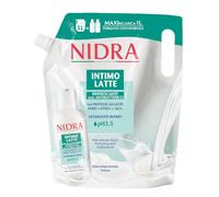 NIDRA | Maxi-Recarga Limpiador Íntimo Refrescante, 1000 ml | Con antibacteriano, Proteínas de Leche, Formato Conveniencia, Ginecológicamente Testado, Made in Italy