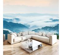 Niebla Bosque Papel Pintado 200 x 140 cm 3D Árbole Mural de pared Fotomurales Tejido No Tejido Fuera De La Ventana Papel Tapiz Grande Murales Fotográfico Moderno Decoración de Paredes W-937