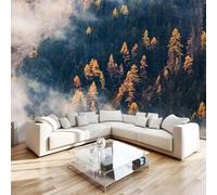 Niebla Bosque Papel Pintado 350 x 256 cm 3D Árbole Mural de pared Fotomurales Tejido No Tejido Fuera De La Ventana Papel Tapiz Grande Murales Fotográfico Moderno Decoración de Paredes W-1184