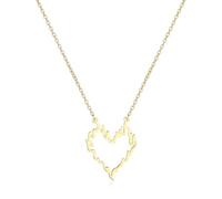 NIEBYI Collar de corazón llameante, delicado colgante de corazón de fuego, joyería chapada en oro, regalo para ella, collar de amor, regalo del día de San Valentín